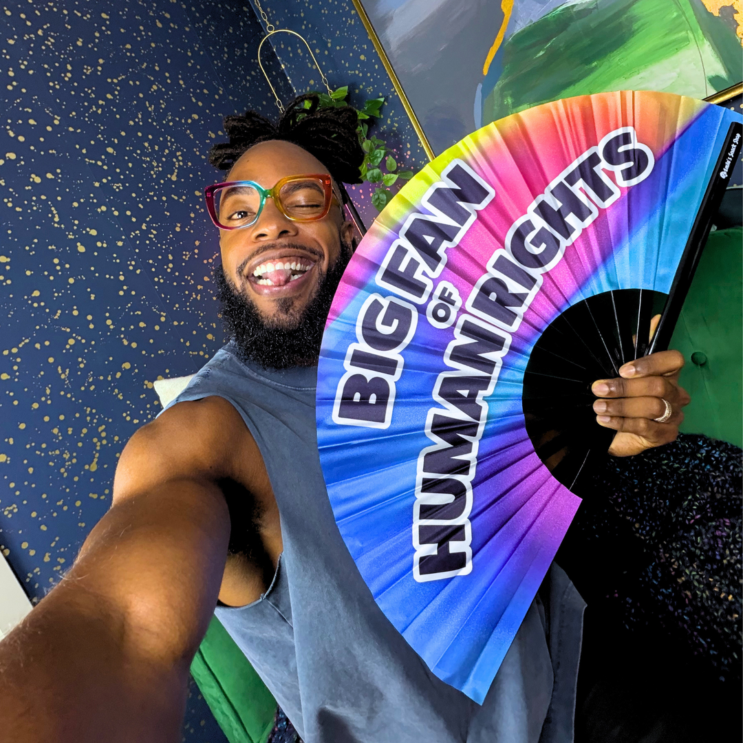 "Big Fan of Human Rights" Clack Fan