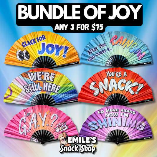 BUNDLE OF JOY: Any 3  Fans for $75