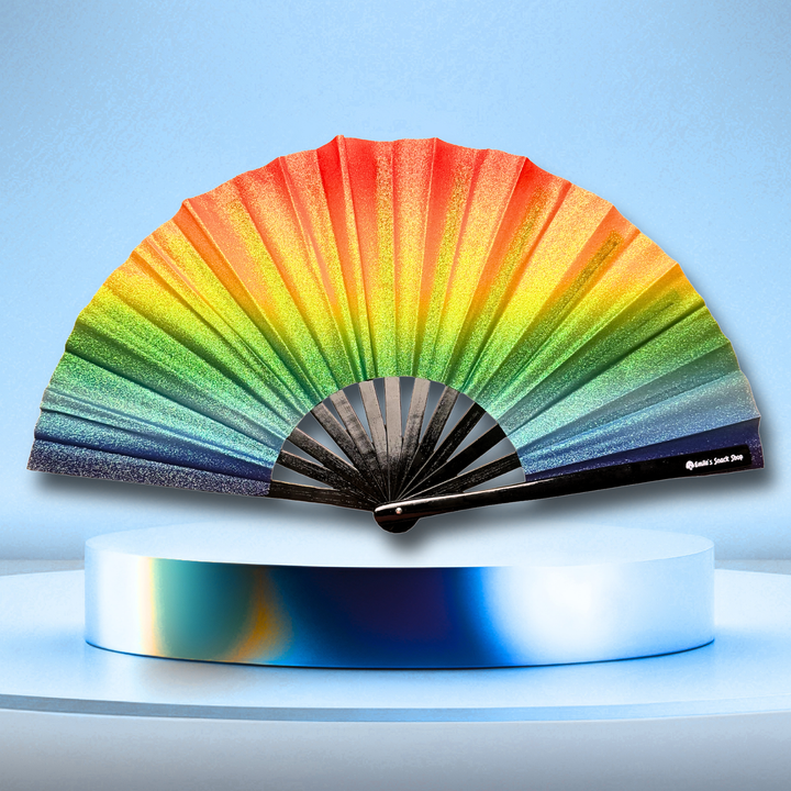 Rainbow Glitter Sparkle Clack Fan