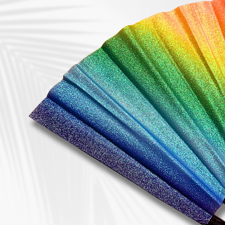 Rainbow Glitter Sparkle Clack Fan