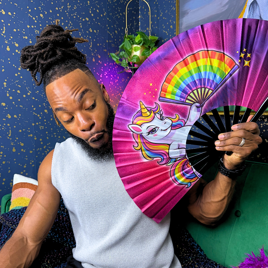 "UniQueen" Unicorn Clack Fan